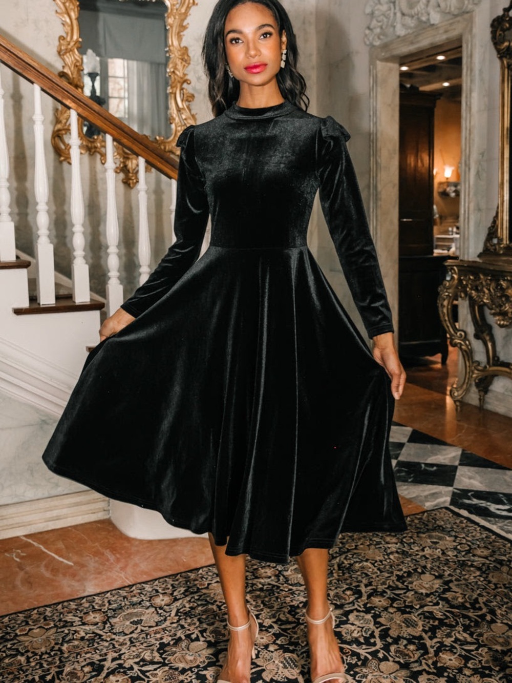 Ivy City Co Black LaLa Lady Dress